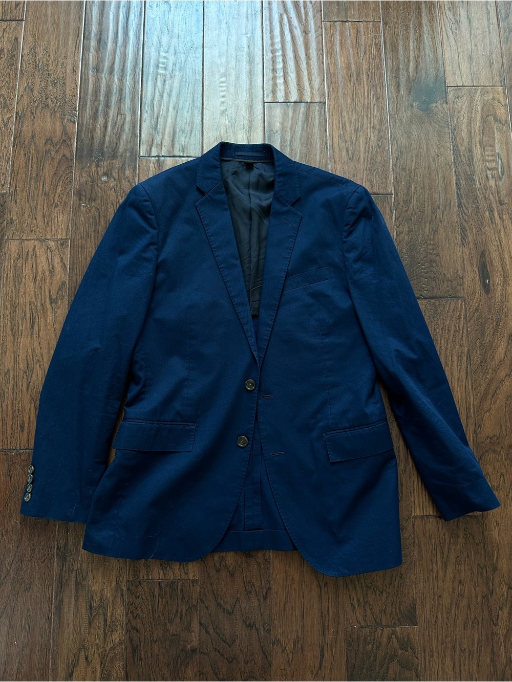 J. Crew Ludlow Men's Navy Blazer Larusmiani Italian Cotton Suit Jacket